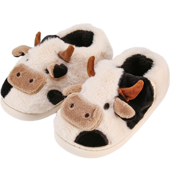 Shoes Fuzzy Cow Slippers Fits 8 8 12 Poshmark